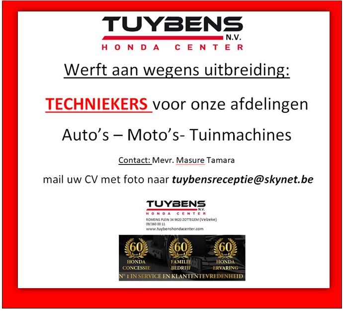 Tuybens showroom Showroom Honda wagens